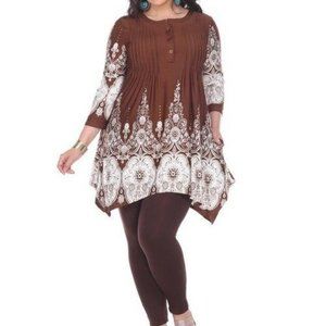 Scoop Neck 3/4th Sleeve Tunic PS1326-44